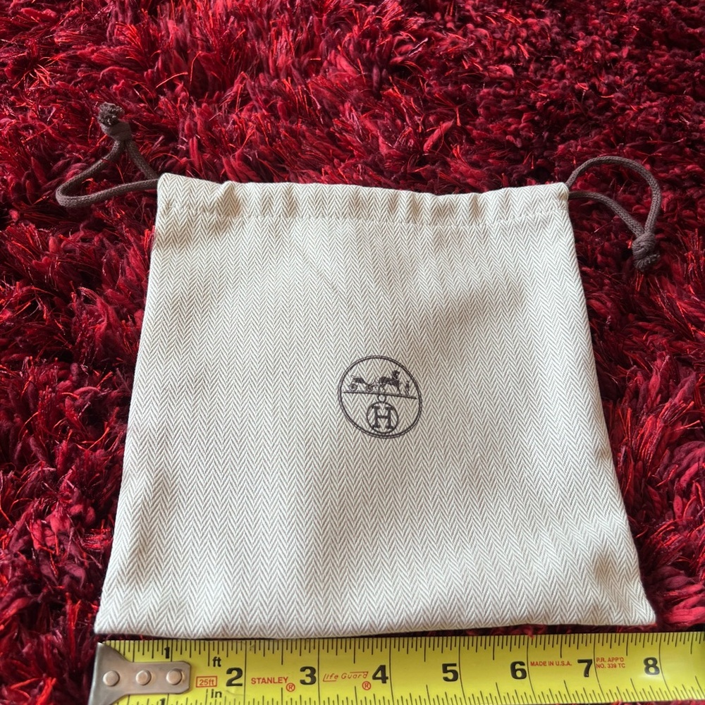 Hermès Chevron‎ Pattern Pouch in Cream